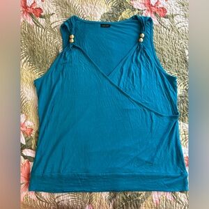 Blue Wrap Tank Top